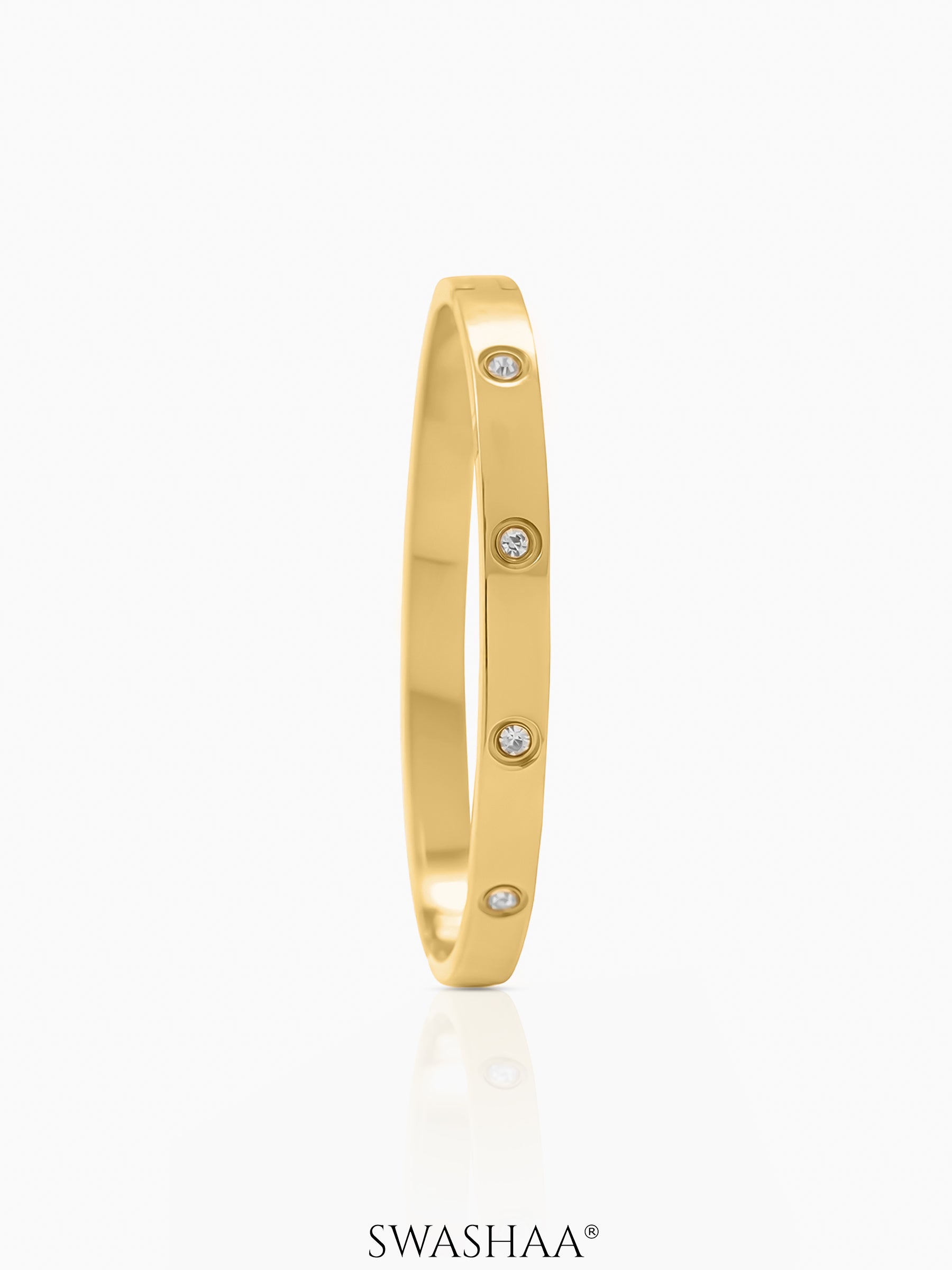Bree Band Diamond 18K Gold Plated Bracelet
