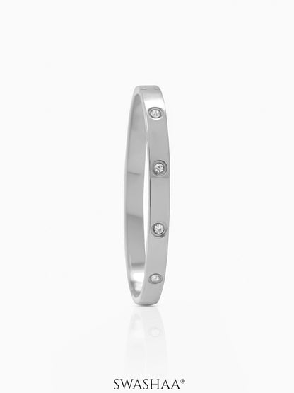 Bree Band Diamond Silver Bracelet