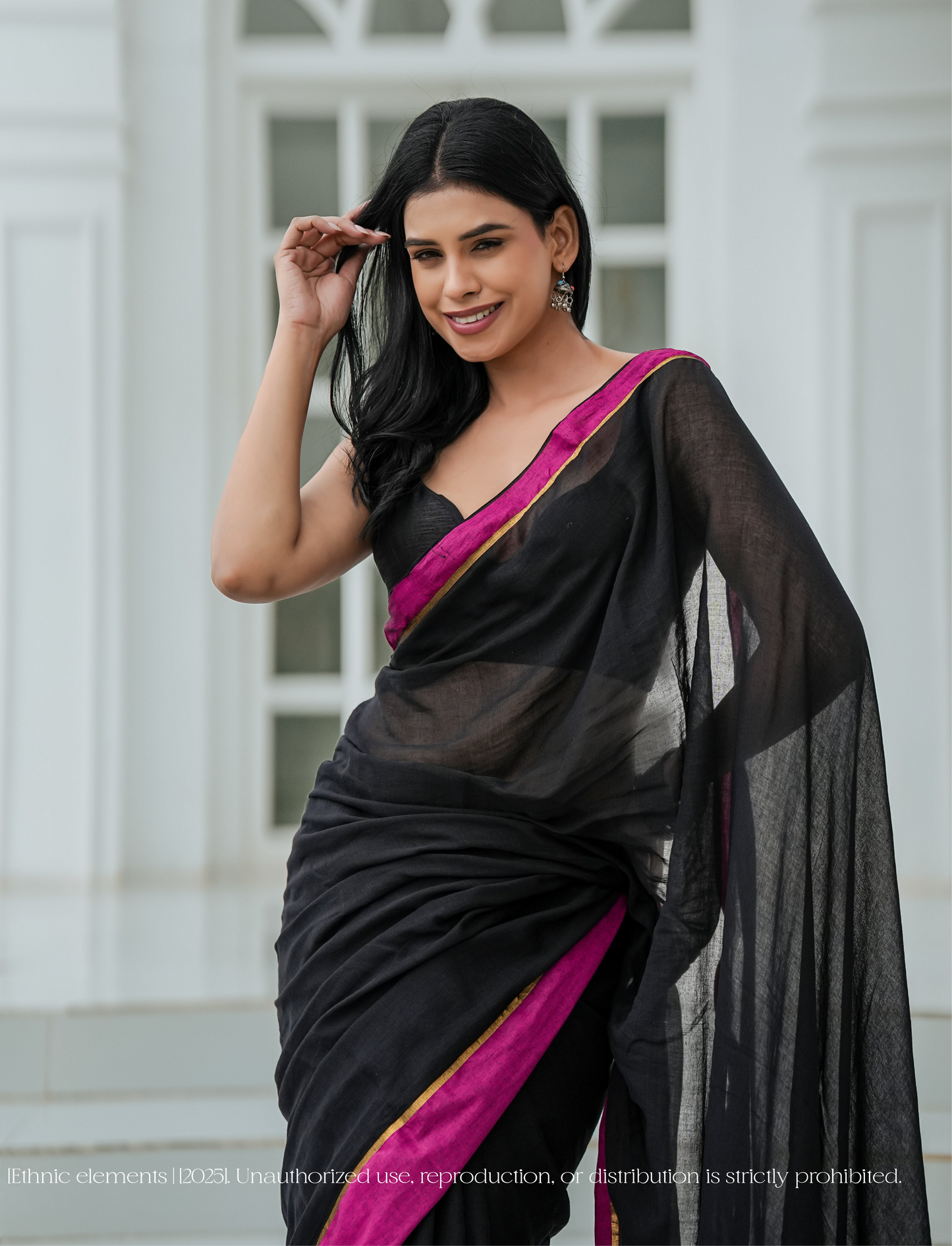 Mul Cotton Saree Kali Gulab Mehfil