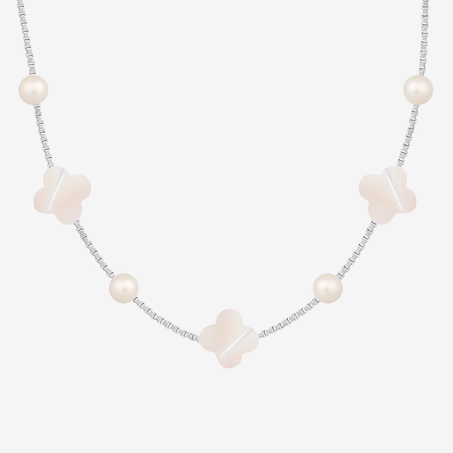 Flowers & Pearls Necklace