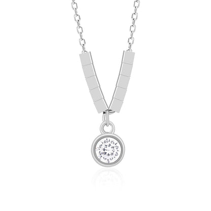 Circular Drop Charm Necklace