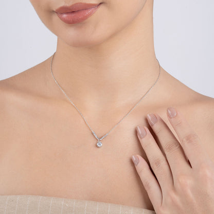Circular Drop Charm Necklace