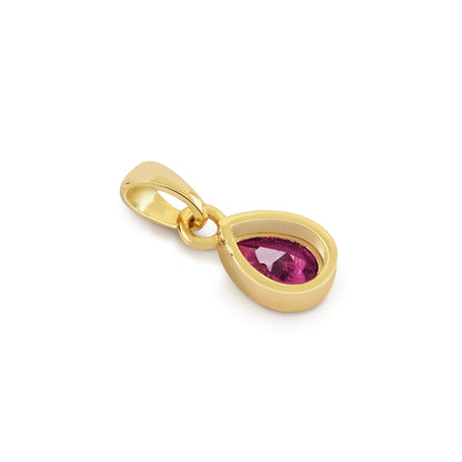 July Birthstone Silver Pendant