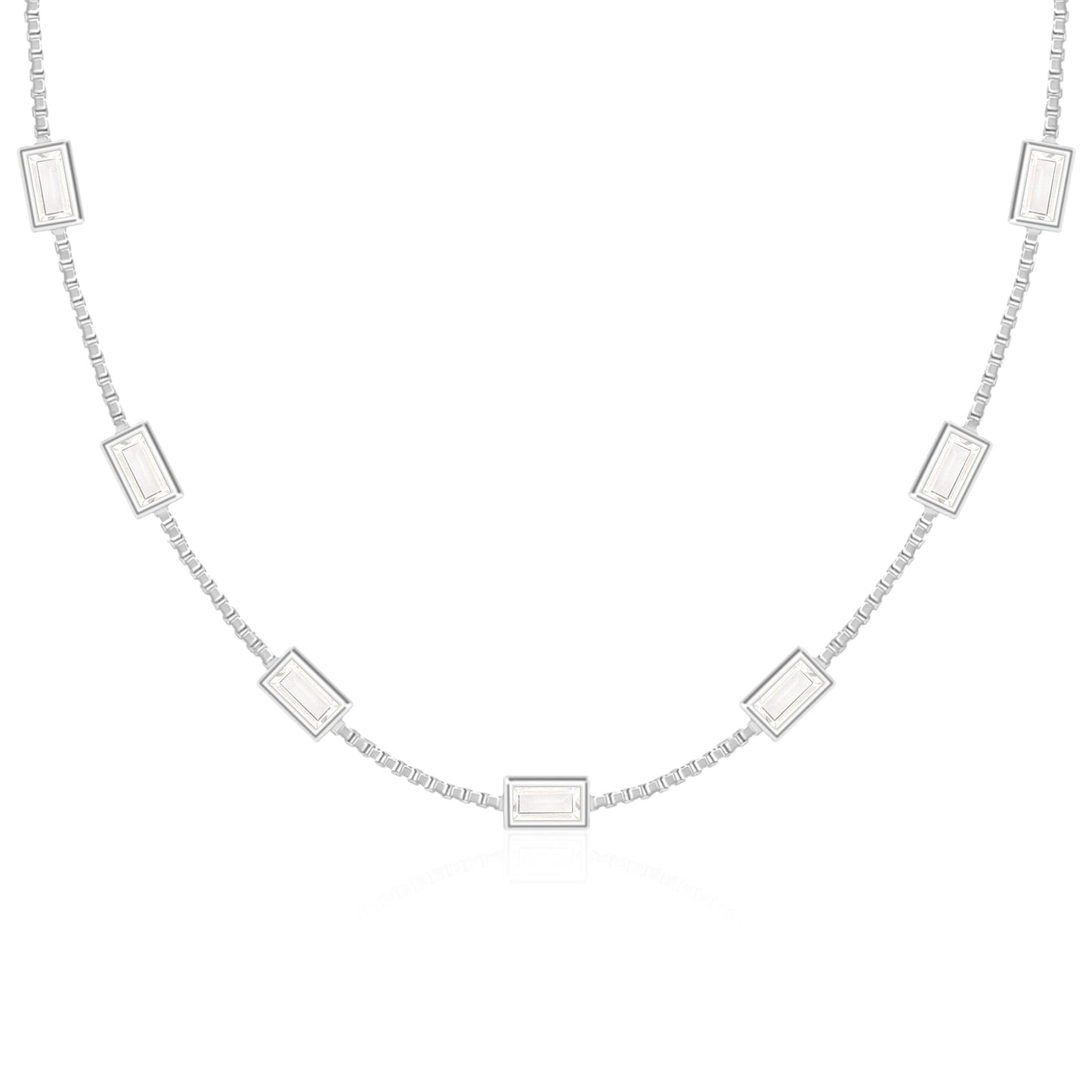 Rectangular Stone Link Chain