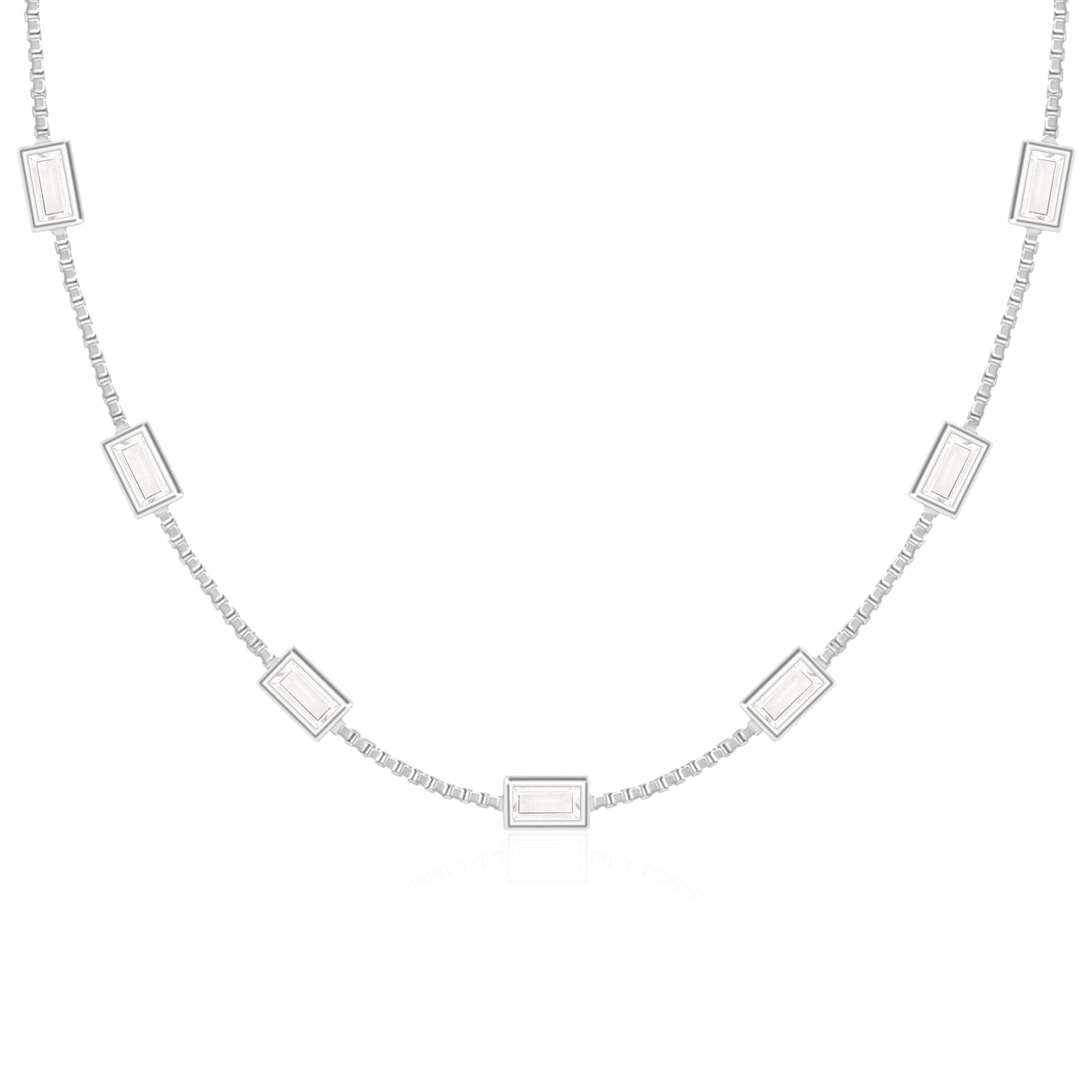 Rectangular Stone Link Chain