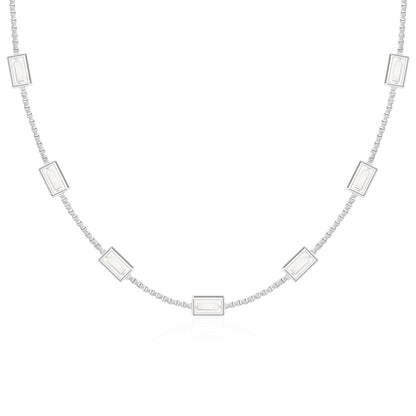 Rectangular Stone Link Chain