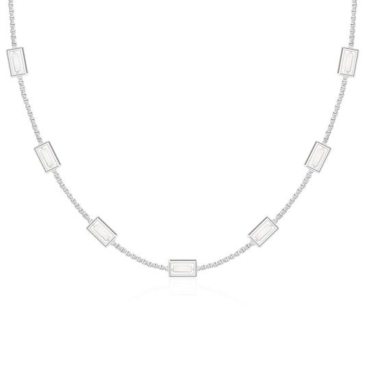 Rectangular Stone Link Chain
