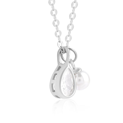 Teardrop Pearl Charm Chain