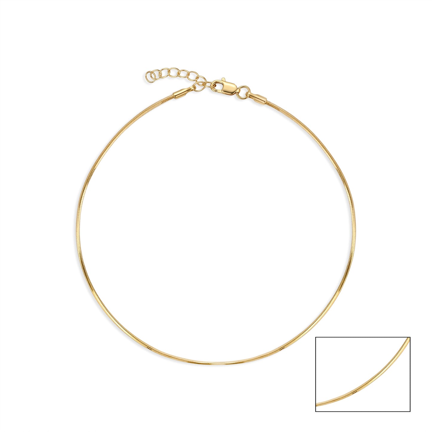 Sleek Snake Chain Anklet