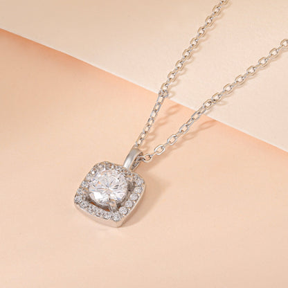 Halo-Set CZ Pendant Chain