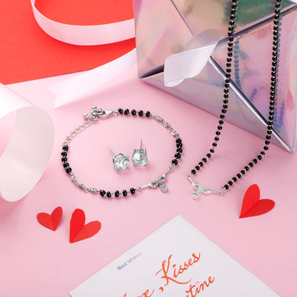 Infinity Forever 925 Sterling Silver Jewellery Set - Valentines Edition With Gift Box