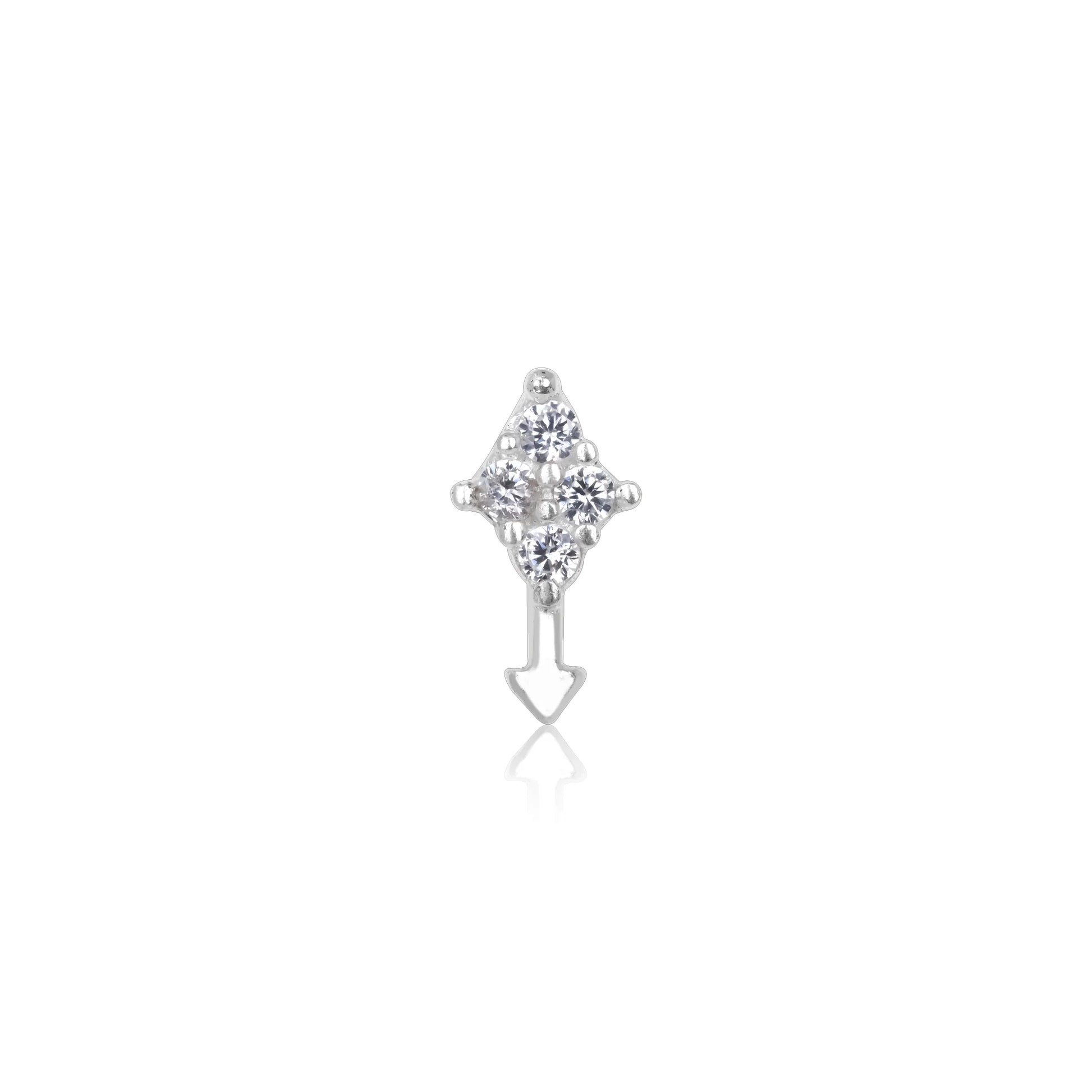 Silver Arrow Nose Pin