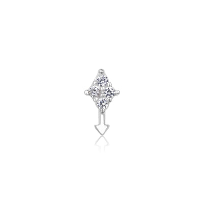 Silver Arrow Nose Pin