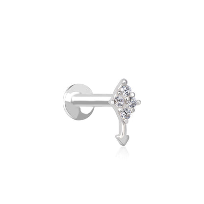Silver Arrow Nose Pin