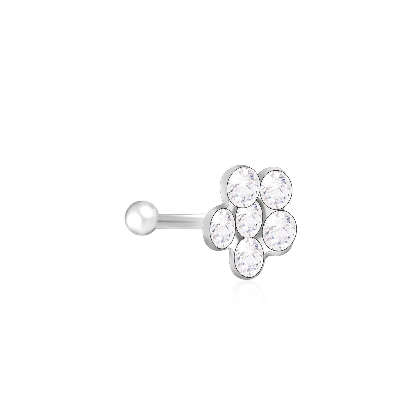 Petal Glow Nose Pin