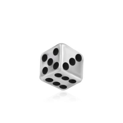 Dice Roll Oxidised Nose Pin