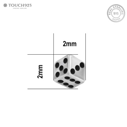 Dice Roll Oxidised Nose Pin