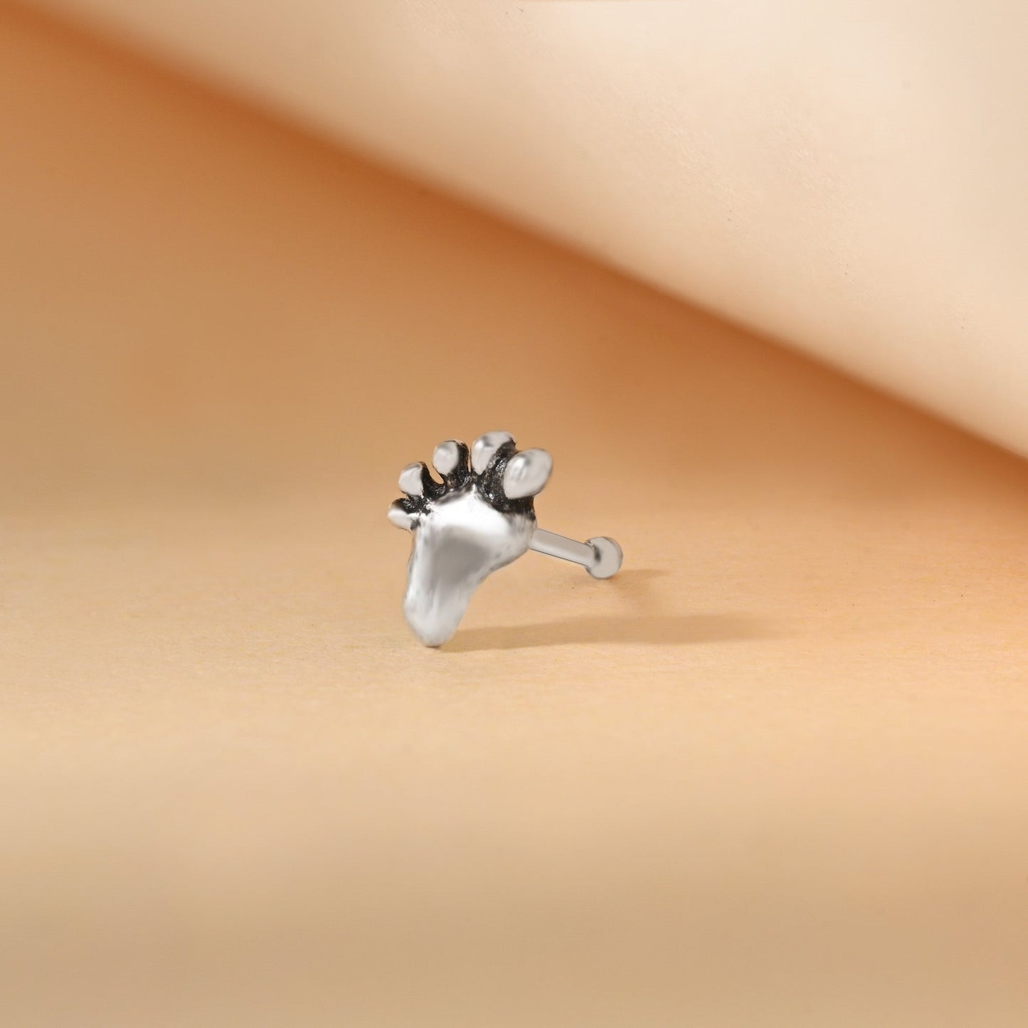 Tiny Steps Oxidised Nose Pin