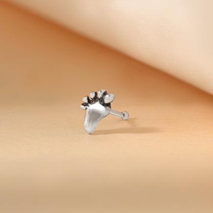 Tiny Steps Oxidised Nose Pin