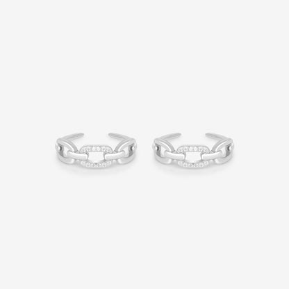 Stone Interlocking Toe Ring