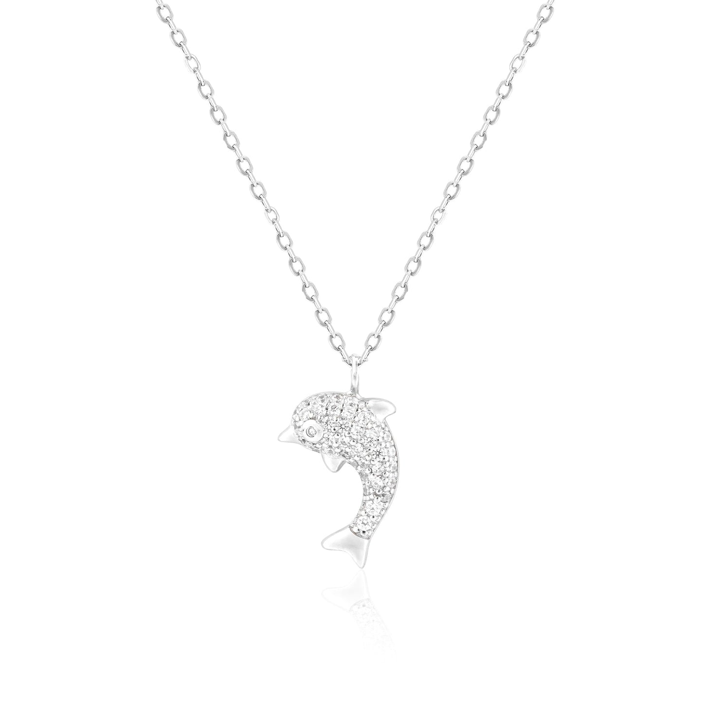 Dolphin Studded Pendant Chain