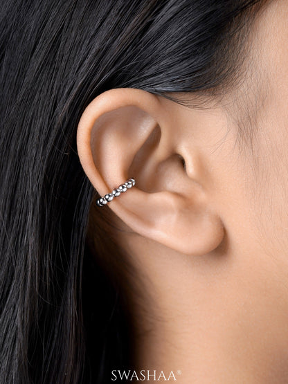 Cairo Beads Silver Ear Cuffs