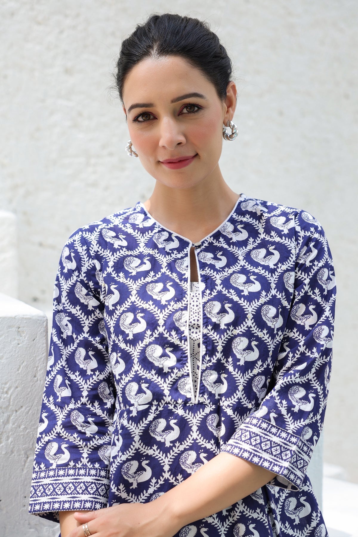 Casual Ethnic Printed Kurti in Cotton