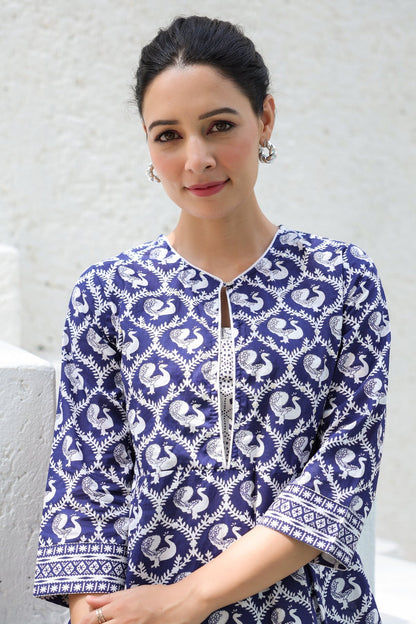 Casual Ethnic Printed Kurti in Cotton