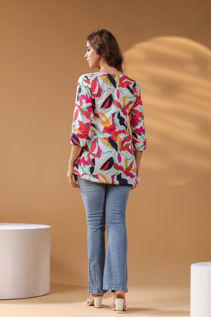 Casual Floral Printed Top