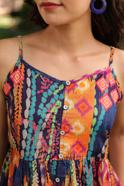 Casual cotton peplum crop top