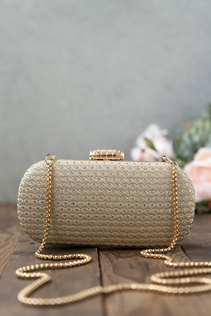 AMYRA - Champagne Capsule Clutch
