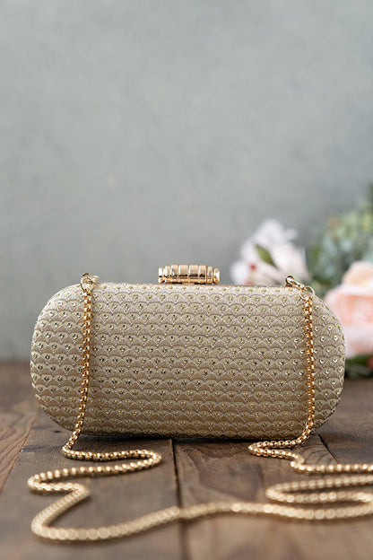 AMYRA - Champagne Capsule Clutch