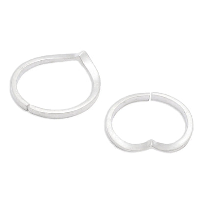 925 Sterling Silver Chevron Toe Ring (Pair)