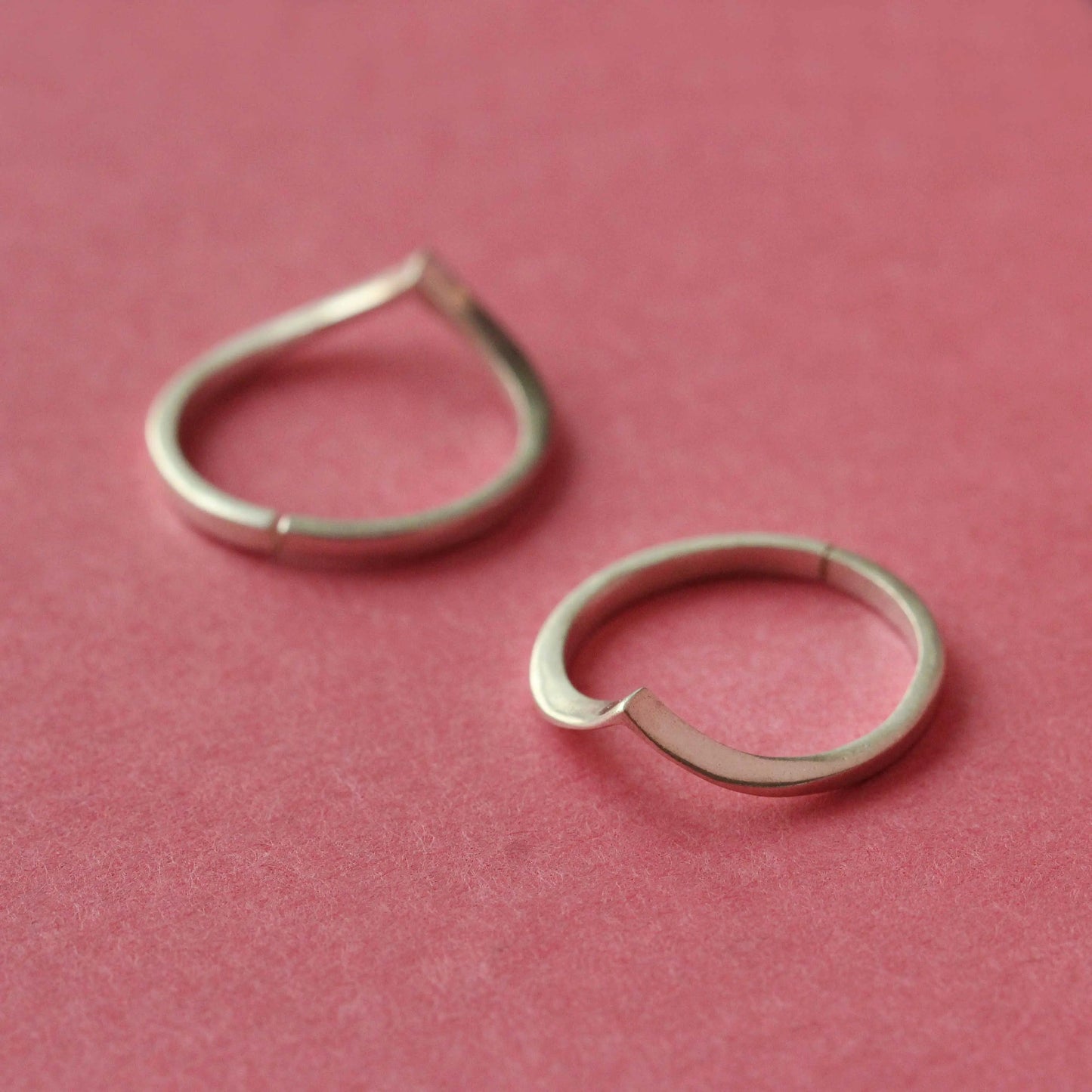 925 Sterling Silver Chevron Toe Ring (Pair)