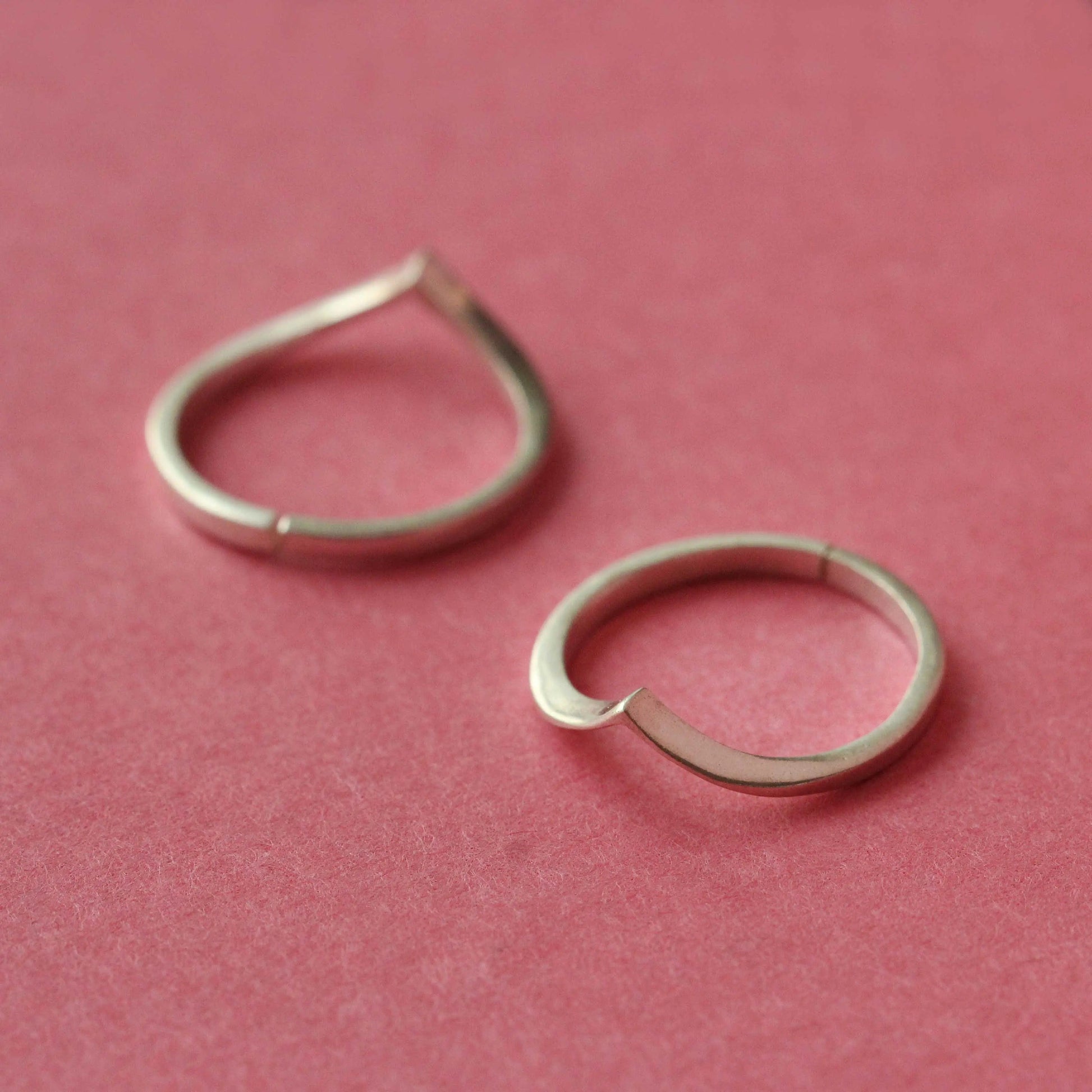 925 Sterling Silver Chevron Toe Ring (Pair)