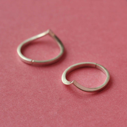 925 Sterling Silver Chevron Toe Ring (Pair)
