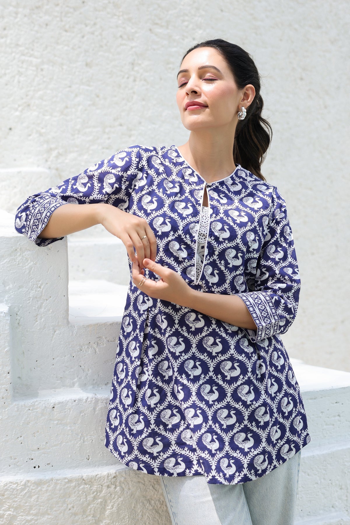 Comfortable Ethnic Printed Cotton Kurti