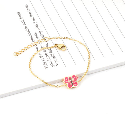 Coral Butterfly 18K Gold Plated Children's Bracelet - Twisty Locks  - Kids and Women Hair Accessories, Fashion Clothing and Jewellery India