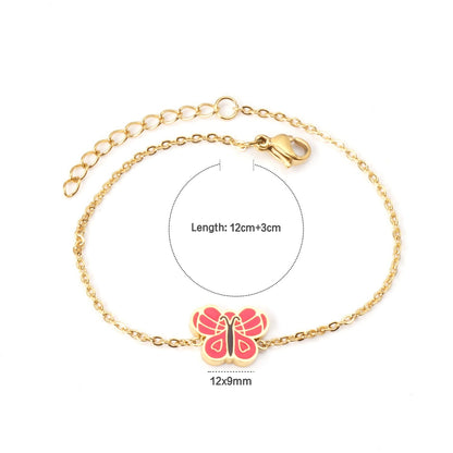 Coral Butterfly 18K Gold Plated Children's Bracelet - Twisty Locks  - Kids and Women Hair Accessories, Fashion Clothing and Jewellery India