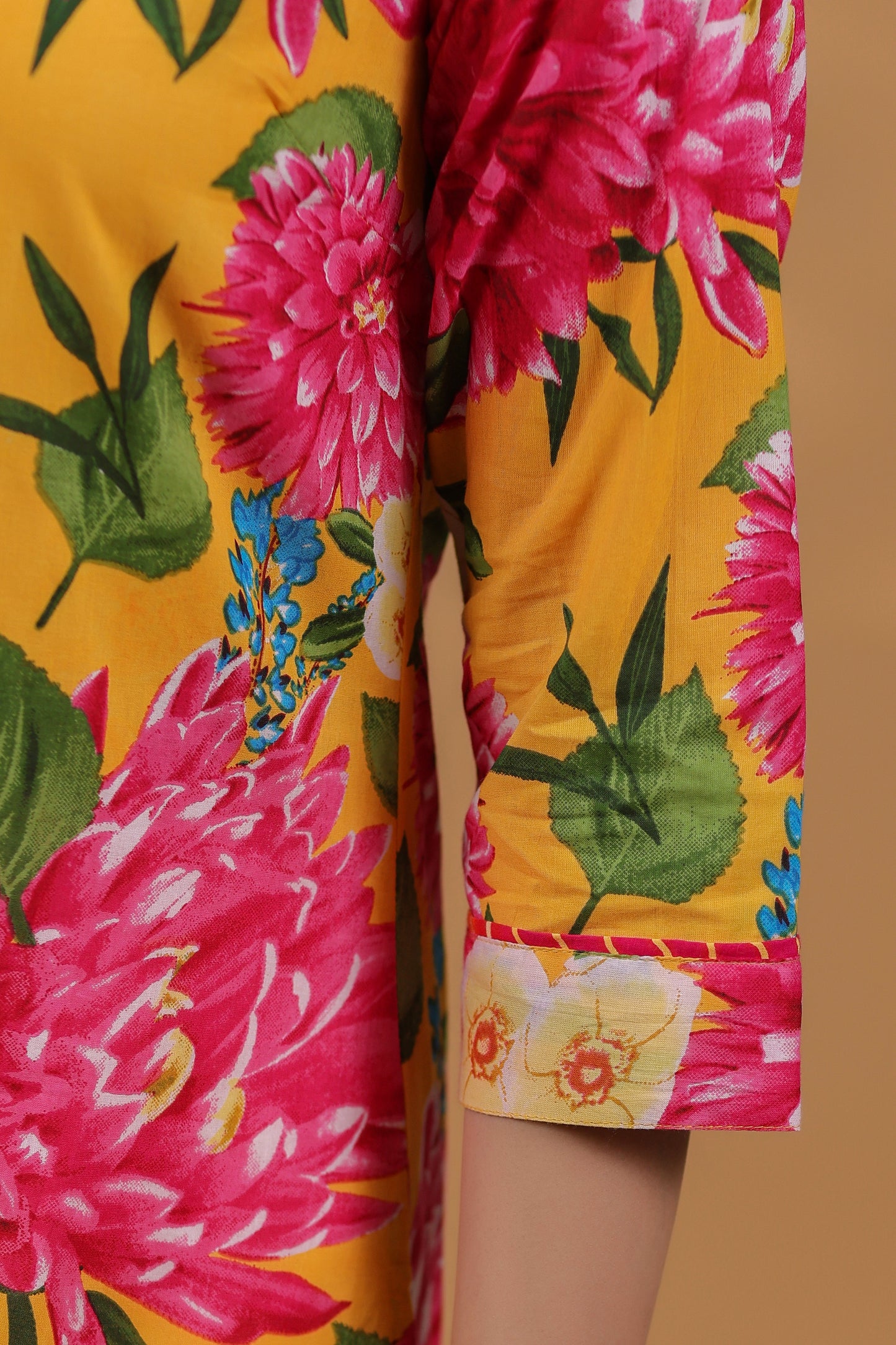 Cotton floral kurta