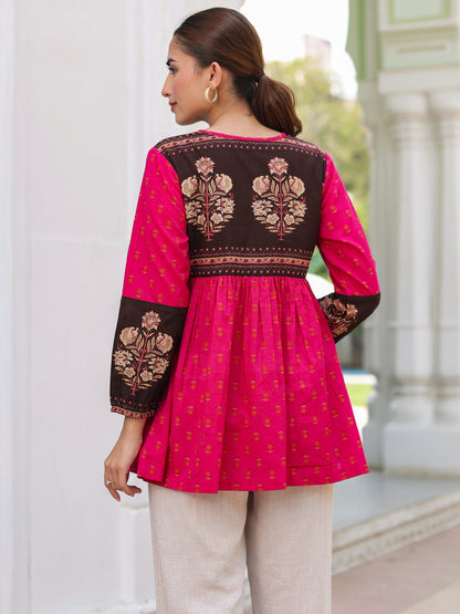 Cotton printed fashion top