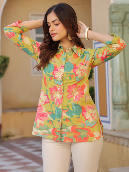 Cotton printed top for women