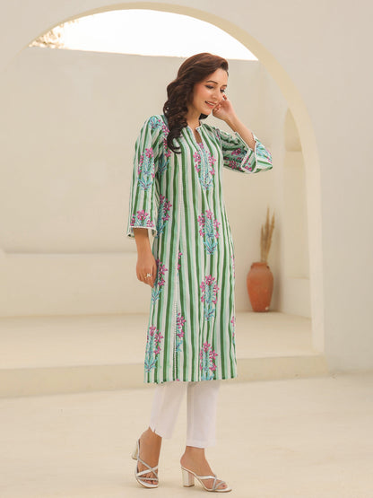 Cotton stripe kurta