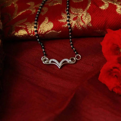 Cubic Zirconia Sterling Silver Mangalsutra