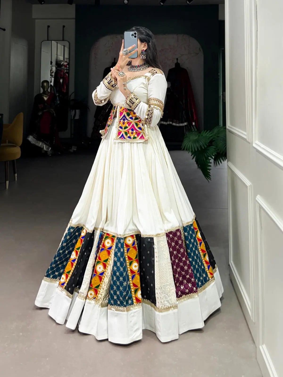 Rayon gamthi work White Concept Navratri Special Chaniya Choli - Premium  from Ethenika.com - Just INR 5590! Shop now at Ethenika.com 
