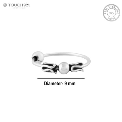 Oxidised motif Nose Ring