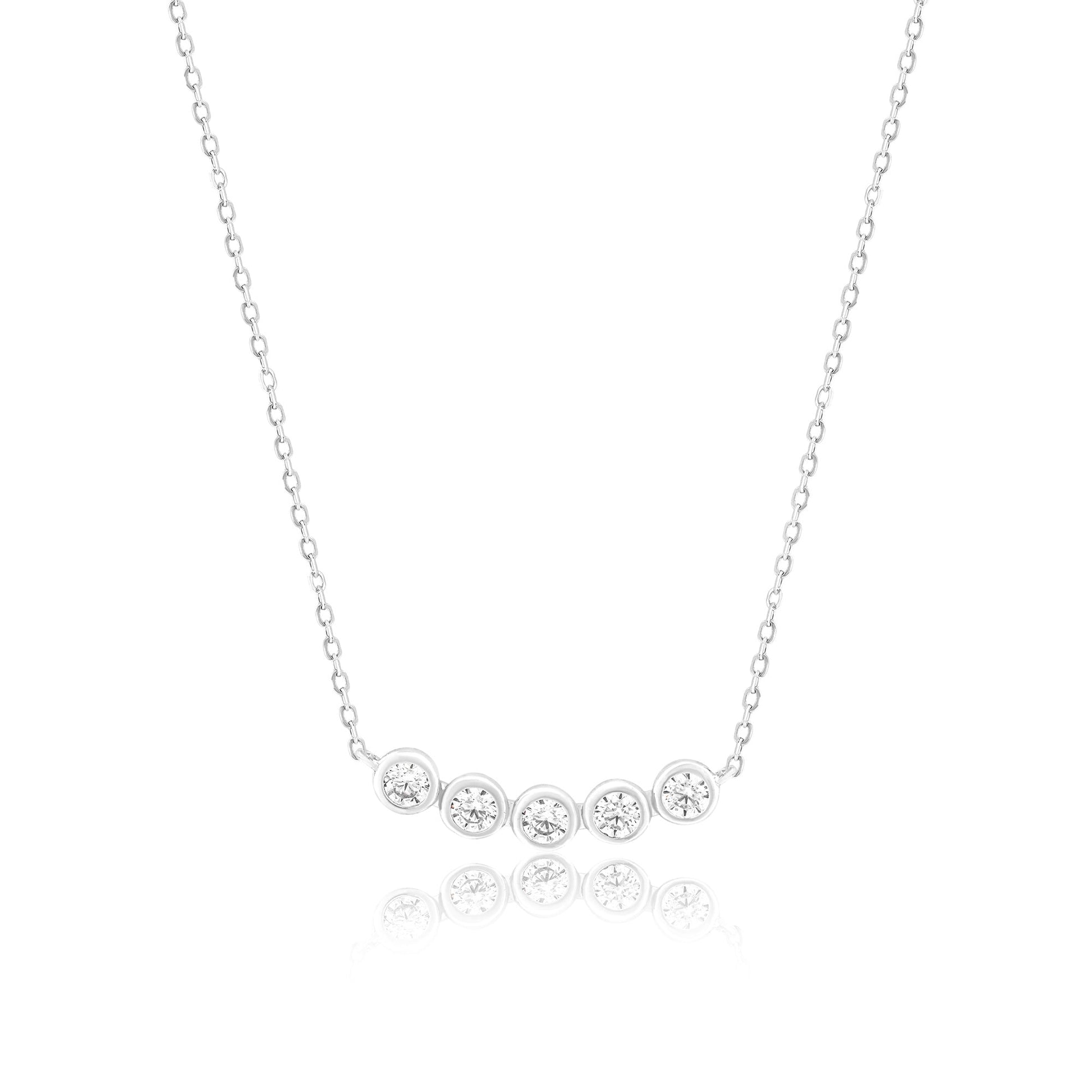 Five Stone Bar Necklace