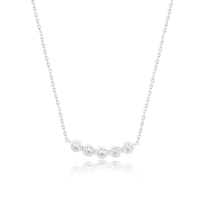 Five Stone Bar Necklace