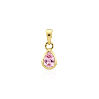 October Birthstone Silver Pendant
