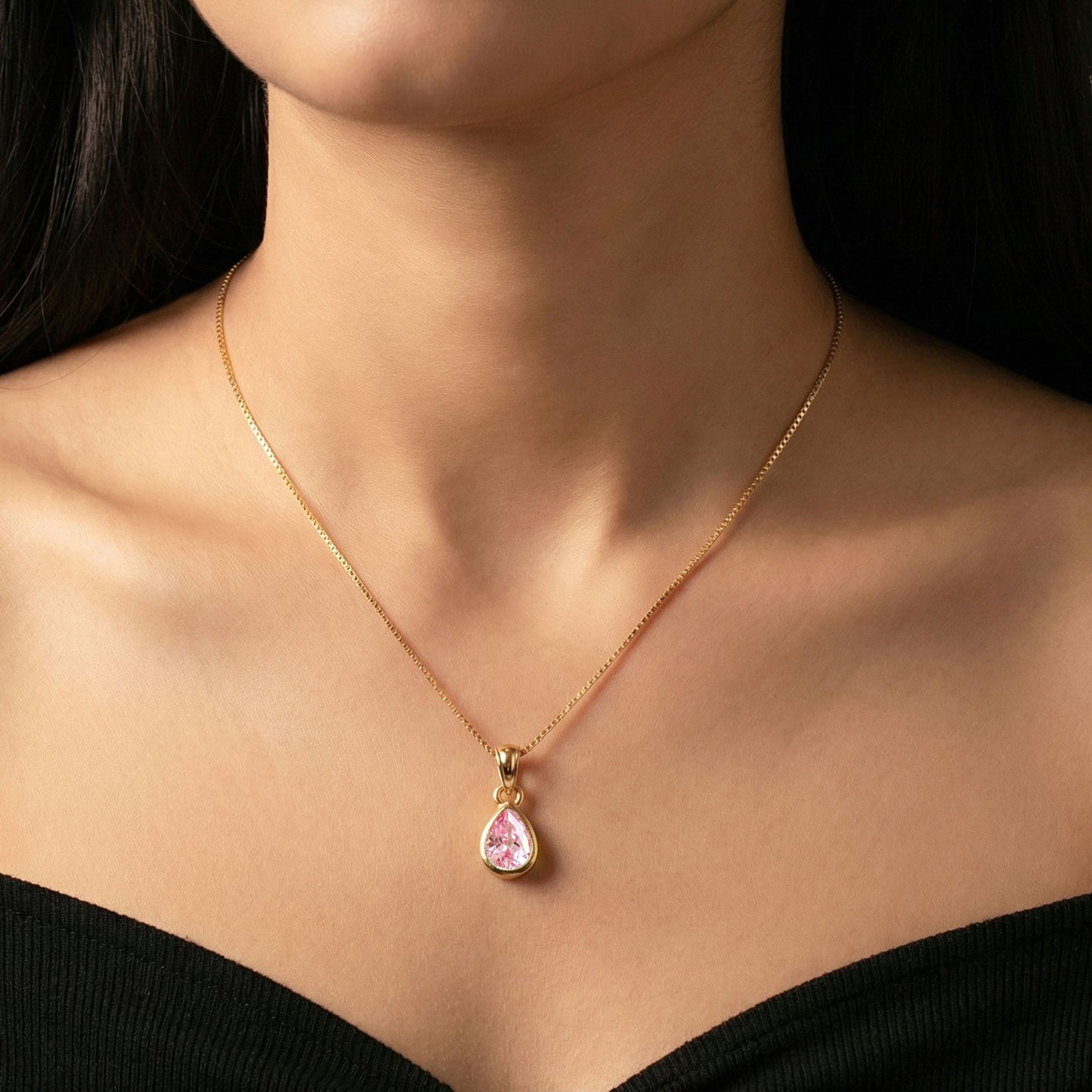 October Birthstone Silver Pendant